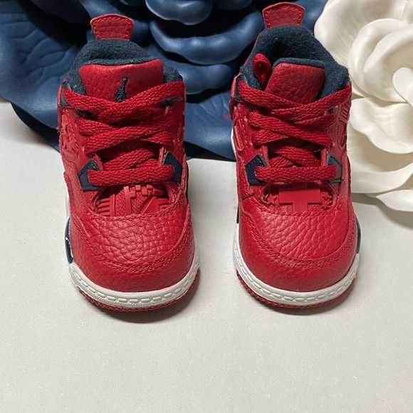 Nike Air Jordan Retro 4 FIBA GYM RED BT Toddler 4 C - Picture 4 of 6